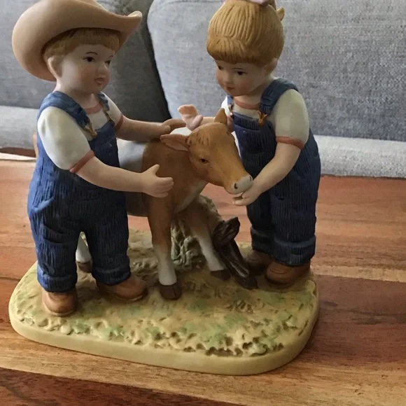 Denim Days / Barnyard  Baby Home Interiors Figurine . 1998 - Picture 2 of 8